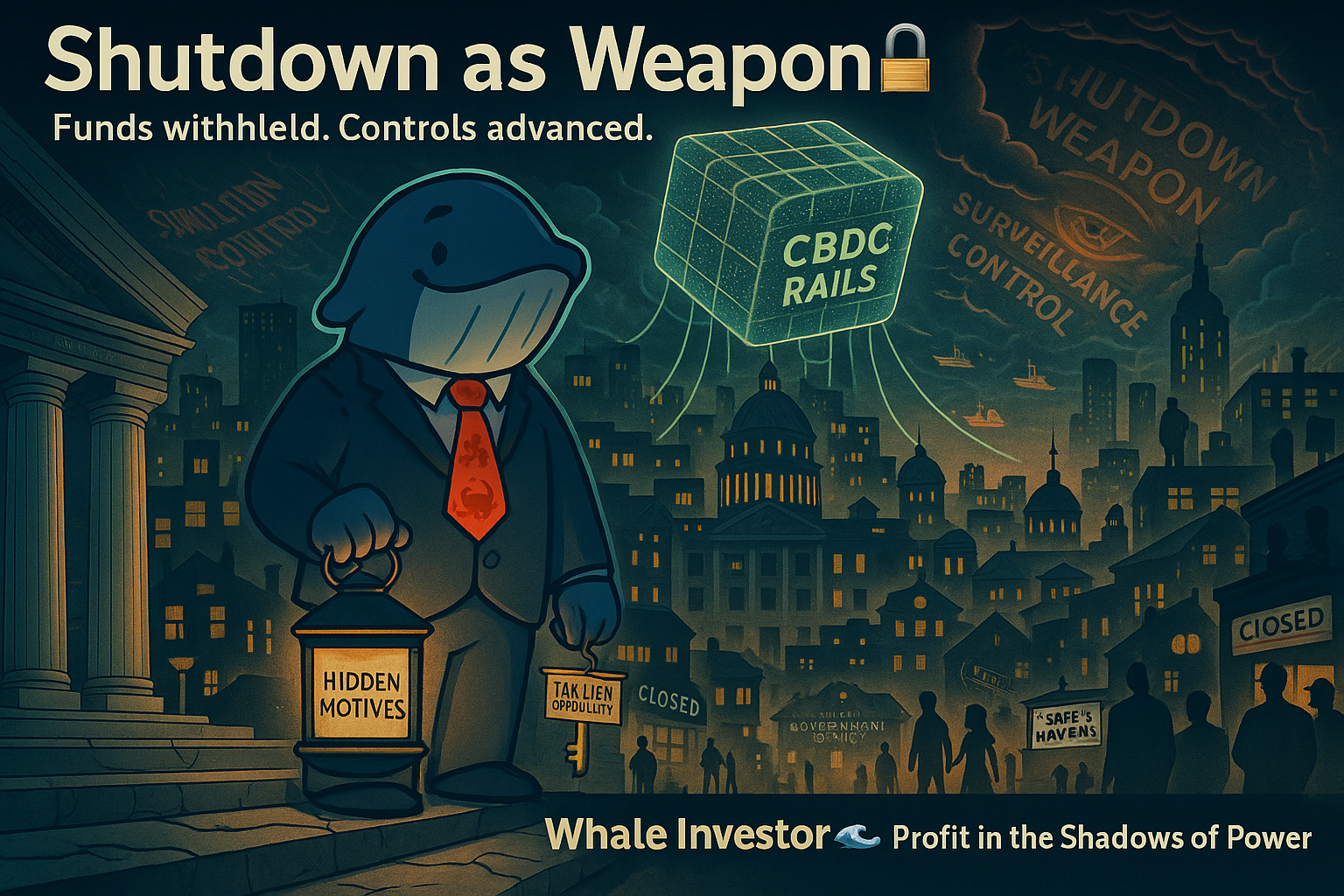 🐋 Whale’s Watch: Shutdown is a Weapon - But You Can Profit!