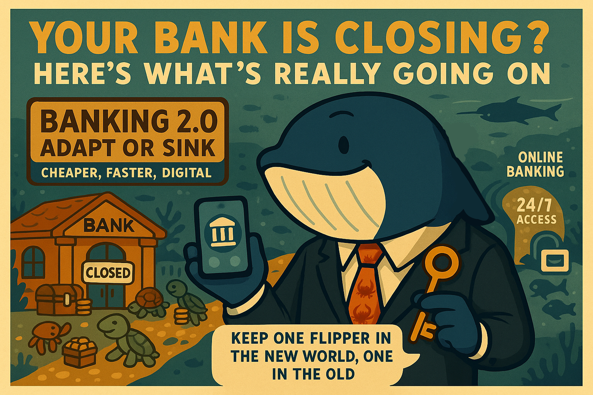 🐋 Banks Are Shutting Branches: What It Means for Your Money