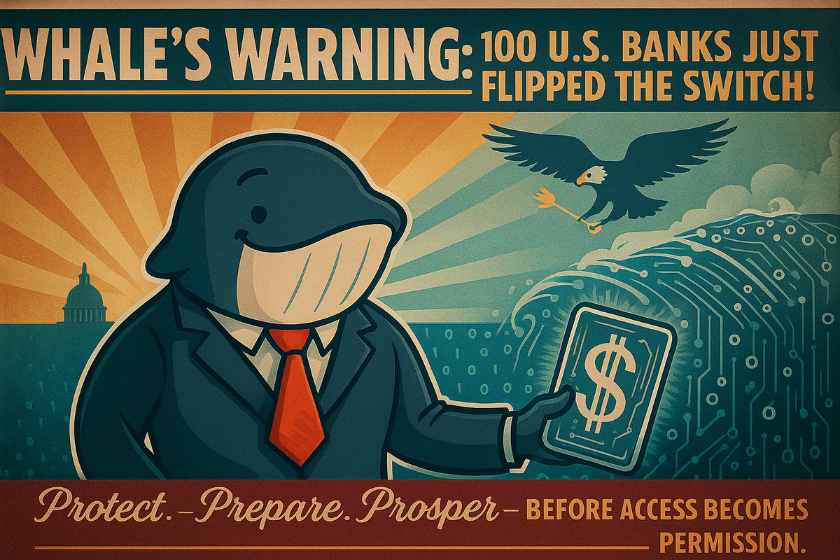 🐋 Whale’s Warning: 100 U.S. Banks Just Flipped the Switch