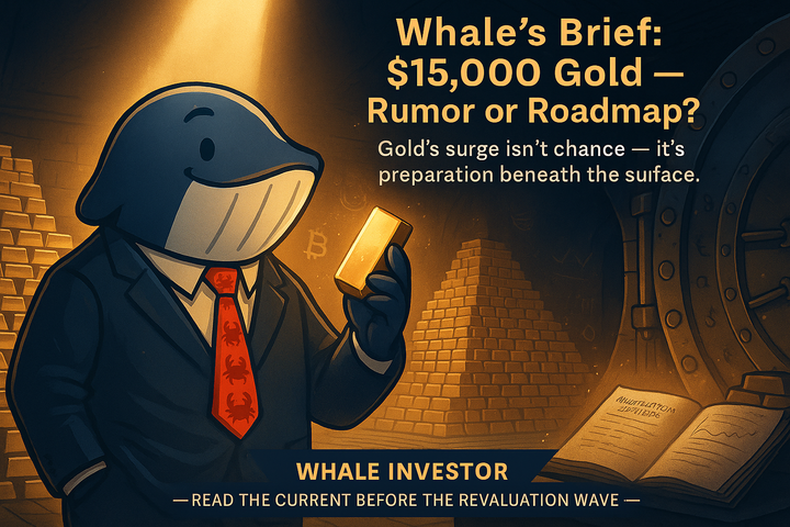 🐋 Whale’s Brief: $15,000 Gold—Rumor or Roadmap?